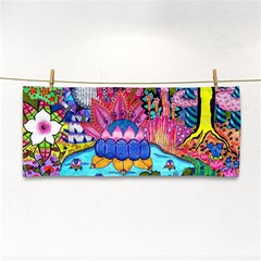 Pond Abstract  Hand Towel by okhismakingart