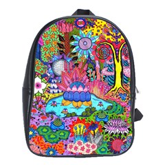 Pond Abstract  School Bag (large) by okhismakingart