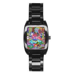 Pond Abstract  Stainless Steel Barrel Watch by okhismakingart