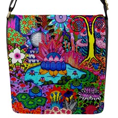 Pond Abstract  Flap Closure Messenger Bag (s) by okhismakingart