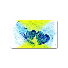 Heart Emotions Love Blue Magnet (name Card) by Bajindul