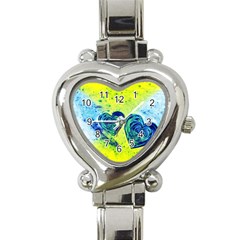 Heart Emotions Love Blue Heart Italian Charm Watch by Bajindul