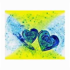 Heart Emotions Love Blue Small Glasses Cloth by Bajindul