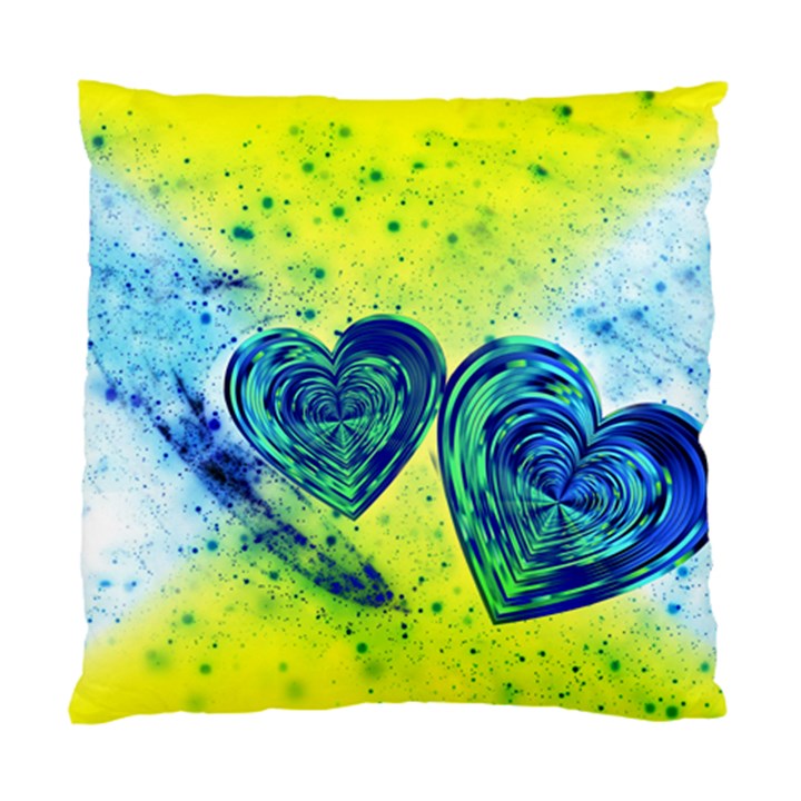 Heart Emotions Love Blue Standard Cushion Case (Two Sides)