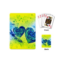 Heart Emotions Love Blue Playing Cards (mini) by Bajindul