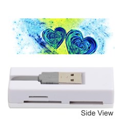 Heart Emotions Love Blue Memory Card Reader (stick) by Bajindul