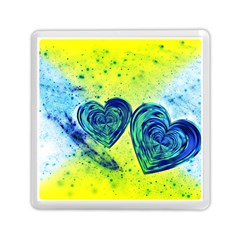 Heart Emotions Love Blue Memory Card Reader (square) by Bajindul