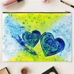 Heart Emotions Love Blue Cosmetic Bag (XXXL) Back