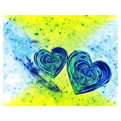 Heart Emotions Love Blue Double Sided Flano Blanket (medium)  by Bajindul