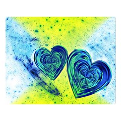 Heart Emotions Love Blue Double Sided Flano Blanket (large)  by Bajindul