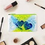 Heart Emotions Love Blue Cosmetic Bag (XS) Front