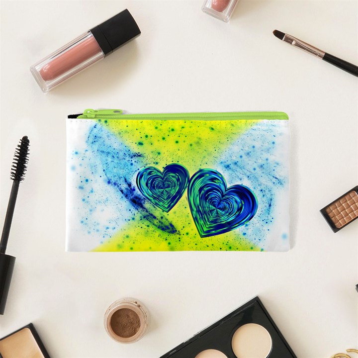 Heart Emotions Love Blue Cosmetic Bag (XS)