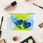 Heart Emotions Love Blue Cosmetic Bag (XS) Back