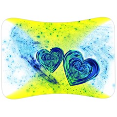 Heart Emotions Love Blue Velour Seat Head Rest Cushion by Bajindul