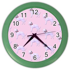 Dogs Pets Animation Animal Cute Color Wall Clock by Bajindul