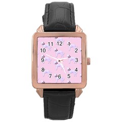 Dogs Pets Animation Animal Cute Rose Gold Leather Watch  by Bajindul