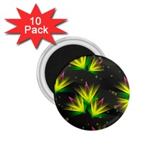 Floral Abstract Lines 1 75  Magnets (10 Pack)  by Bajindul