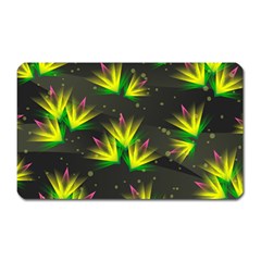 Floral Abstract Lines Magnet (rectangular) by Bajindul