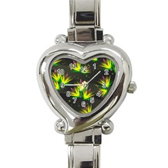 Floral Abstract Lines Heart Italian Charm Watch by Bajindul