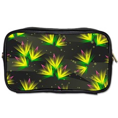 Floral Abstract Lines Toiletries Bag (two Sides)