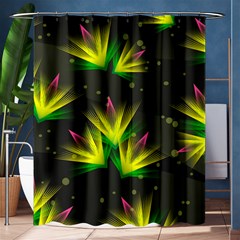 Floral Abstract Lines Shower Curtain 60  X 72  (medium)  by Bajindul