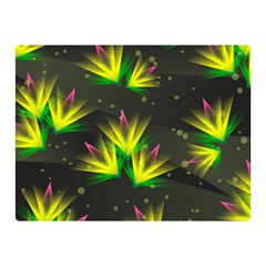 Floral Abstract Lines Double Sided Flano Blanket (mini)  by Bajindul