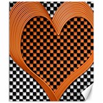 Heart Chess Board Checkerboard Canvas 20  x 24  19.57 x23.15  Canvas - 1