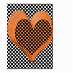 Heart Chess Board Checkerboard Large Garden Flag (Two Sides) Front