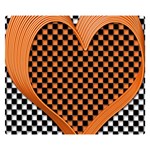 Heart Chess Board Checkerboard Double Sided Flano Blanket (Small)  50 x40  Blanket Front