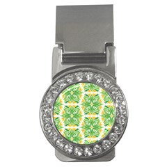 Green Pattern Retro Wallpaper Money Clips (cz)  by Bajindul