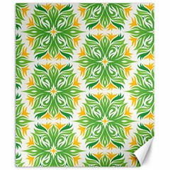 Green Pattern Retro Wallpaper Canvas 20  X 24 