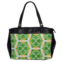 Green Pattern Retro Wallpaper Oversize Office Handbag by Bajindul