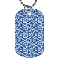 Blue Pattern Scrapbook Dog Tag (one Side) by Bajindul