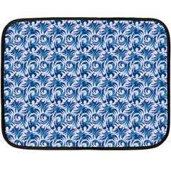 Blue Pattern Scrapbook Double Sided Fleece Blanket (mini)  by Bajindul