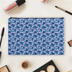 Blue Pattern Scrapbook Cosmetic Bag (large)