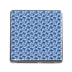 Blue Pattern Scrapbook Memory Card Reader (square 5 Slot) by Bajindul