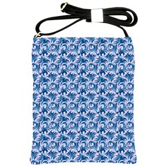 Blue Pattern Scrapbook Shoulder Sling Bag