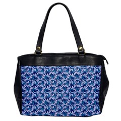 Blue Pattern Scrapbook Oversize Office Handbag