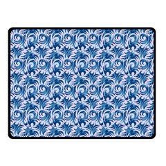 Blue Pattern Scrapbook Fleece Blanket (small)