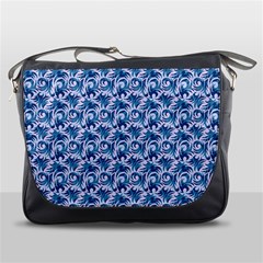 Blue Pattern Scrapbook Messenger Bag