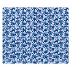 Blue Pattern Scrapbook Double Sided Flano Blanket (small)  by Bajindul