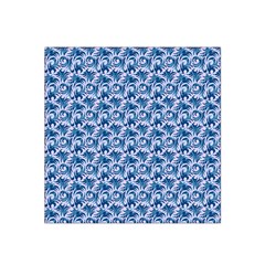 Blue Pattern Scrapbook Satin Bandana Scarf