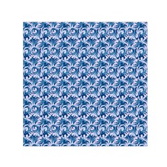 Blue Pattern Scrapbook Small Satin Scarf (square) by Bajindul