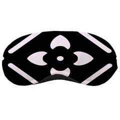 Pattern Flower Black Sleeping Mask by Bajindul