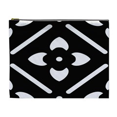 Pattern Flower Black Cosmetic Bag (xl) by Bajindul