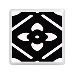 Pattern Flower Black Memory Card Reader (square) by Bajindul