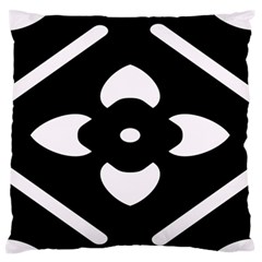 Pattern Flower Black Standard Flano Cushion Case (one Side) by Bajindul