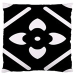 Pattern Flower Black Standard Flano Cushion Case (One Side) Front