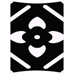 Pattern Flower Black Back Support Cushion by Bajindul