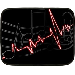 Music Wallpaper Heartbeat Melody Fleece Blanket (mini) by Bajindul